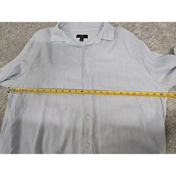 Club Room Luxury 100% Linen Button Down Long Sleeve Shirt Light Blue Men's Sz XL - Picture 5 of 8